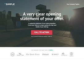 CTA style landing page example with social proof