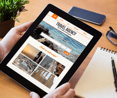 Travel agency website page