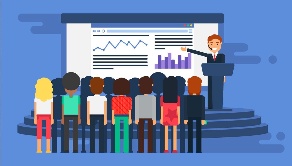 A human figure facing the stage.